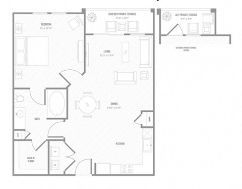 MOL A1 floor plan at Reveal on the Lake, Rowlett, TX